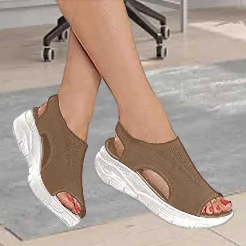 Summer Washable Slingback Orthopedic Slide Sport Sandals Super Comfy Sports Knit Sandals Mesh Soft Sole Fashion Womens Shoes M241227