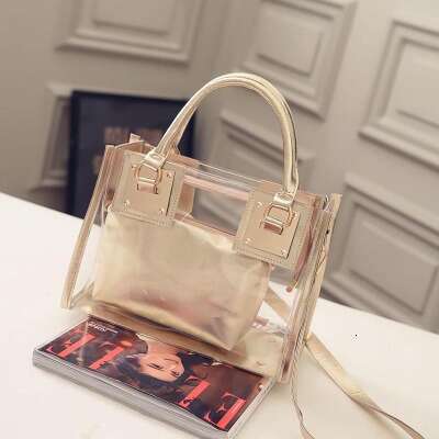Jelly Handbag, New Summer Transparent Beach Crystal Women's Bag, Large Capacity Single Shoulder Crossbody Bag