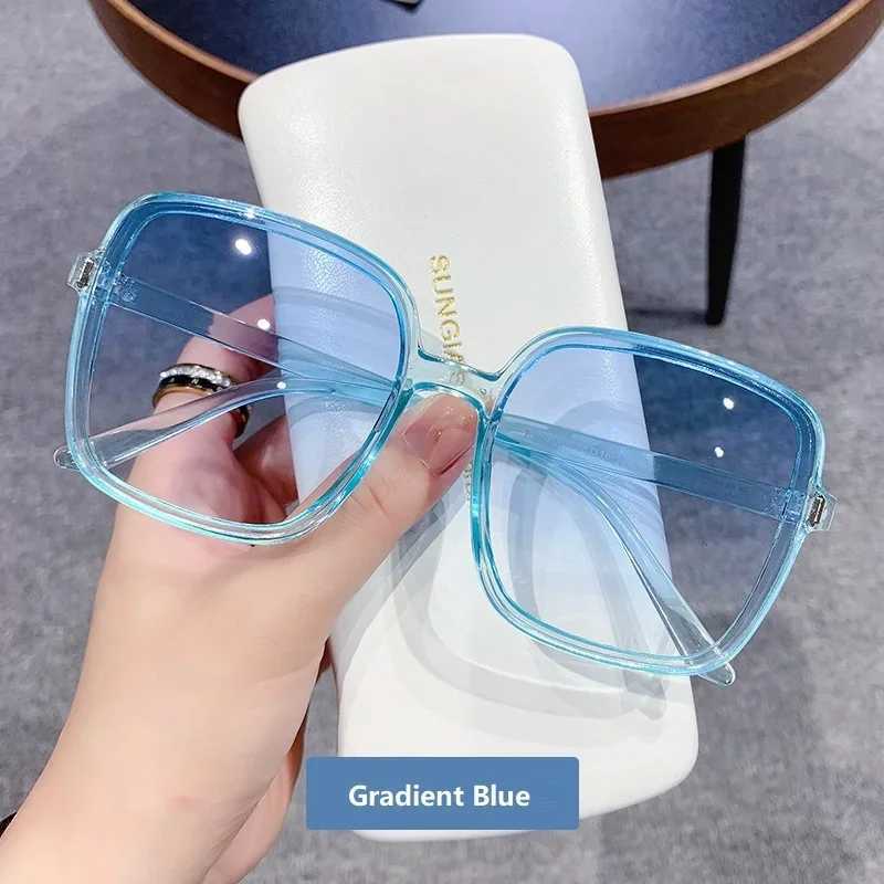 Vintage Square Womens Sunglasses Luxury Designer Sun Glasses Classic Eyeglasses Lady UV400 Big Frame Mirror Oculos De SolXJ241228