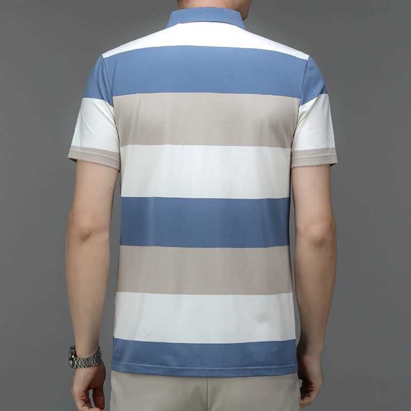 New Summer shirt men shirt shirt High quality brand Striped shirt shirt men Short sleeved casual shirt shirt Men clothing top X241228