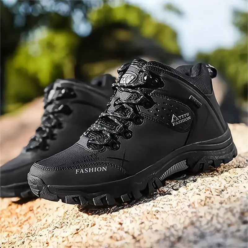 Mens Sneakers Mountaineering Boots Waterproof Leather Hiking Boots Warm Winter shoes for men Snow Boots Outdoor trekking shoes 241228