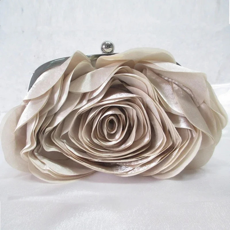 Evening Bag Flower Bride Small Purse Full Dress Party Handbag Wedding Wallet Women Floral Chain Lady Clutches 241227