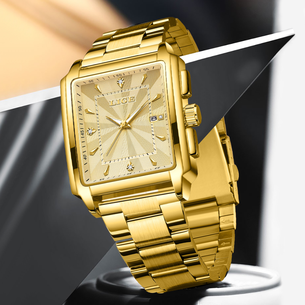LIGE Luxury Man Wristwatch Waterproof Luminous Chronograph Watch for Men Stainless Steel Men's Quartz Watches reloj hombre Classic watch