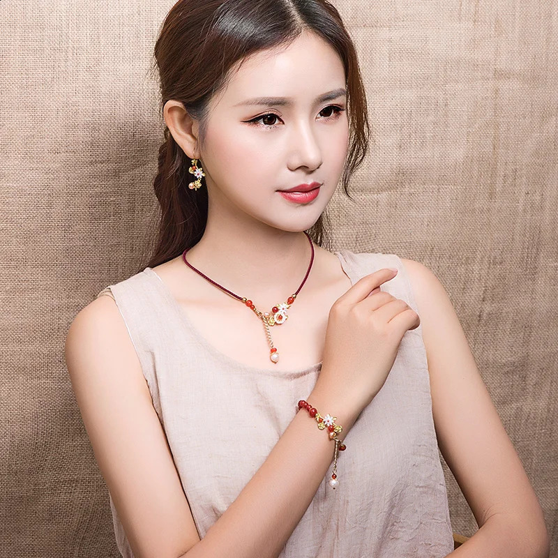 female retro super fairy long earrings Korean temperament personality all around Sterling Silver cold air earrings. 241226