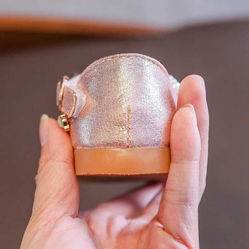 Toddler Girls Dress Shoes for Girls Princess Shoes Low Heels Toddler Soft Sole Glitter Shoes for Wedding Couple W241228