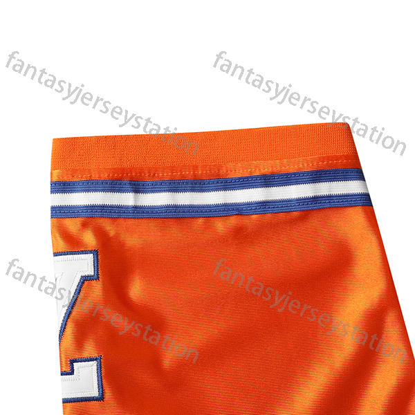 IN STOCK Mens 7 Orange Embroidered Elway Polyester Football Jersey, V-Neck Short Sleeve Sports Top, Loose Fit for Soccer, Cycling, Everyday & Athletic