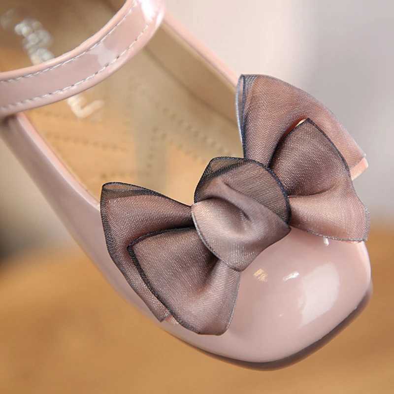 Spring and summer girls fashion sled princess shoes bow flat shoes W241228