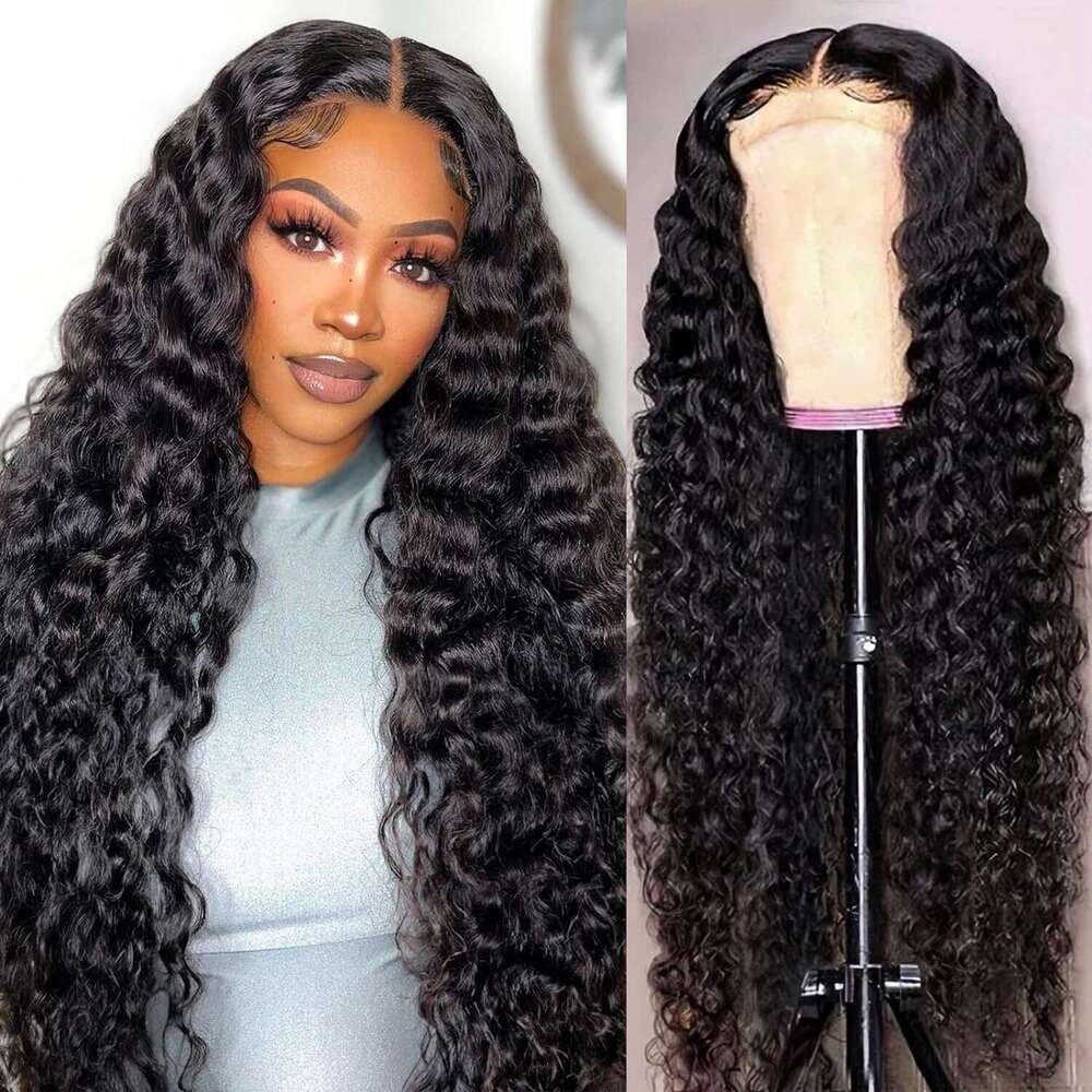 13 * 4 Front Lace Hair Headband, Deep Wave DEEP Real Wig New Product Kq1 Kq1