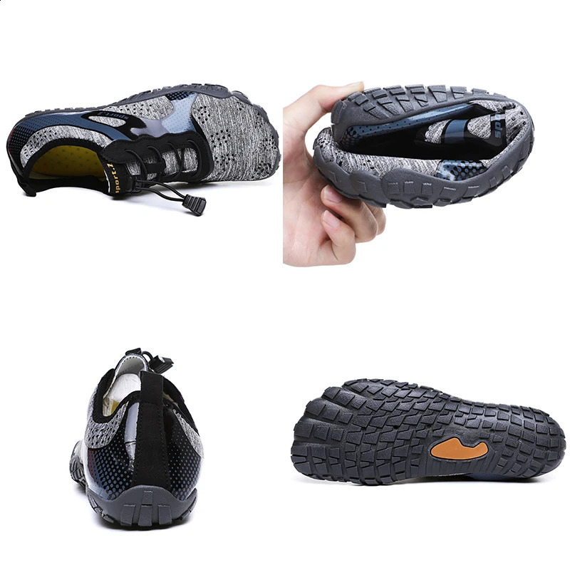 Breathable Men Women Outdoor Water Shoes Lightweight Refreshing Aqua Boots Anti-Slippery Wear-Resistant Sports Hiking Sneakers 241228