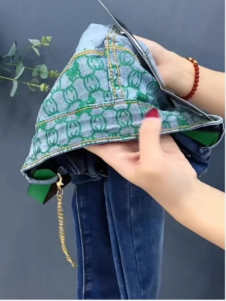 Blue Plus Size Jeans Spring Autumn Fashion Casual High Waist Stretch Straight Trouser SlimFit Elegant Edge Curl Harem Pants 241228