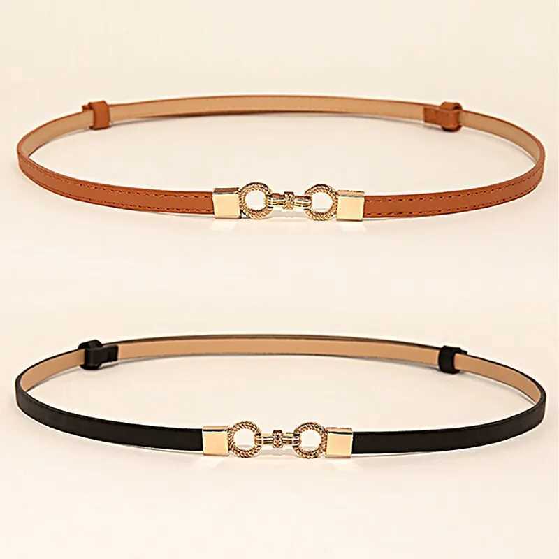 2Piece Combination Set Four Seasons Multicolor SelfStretch Dress With Womens Belt W241228