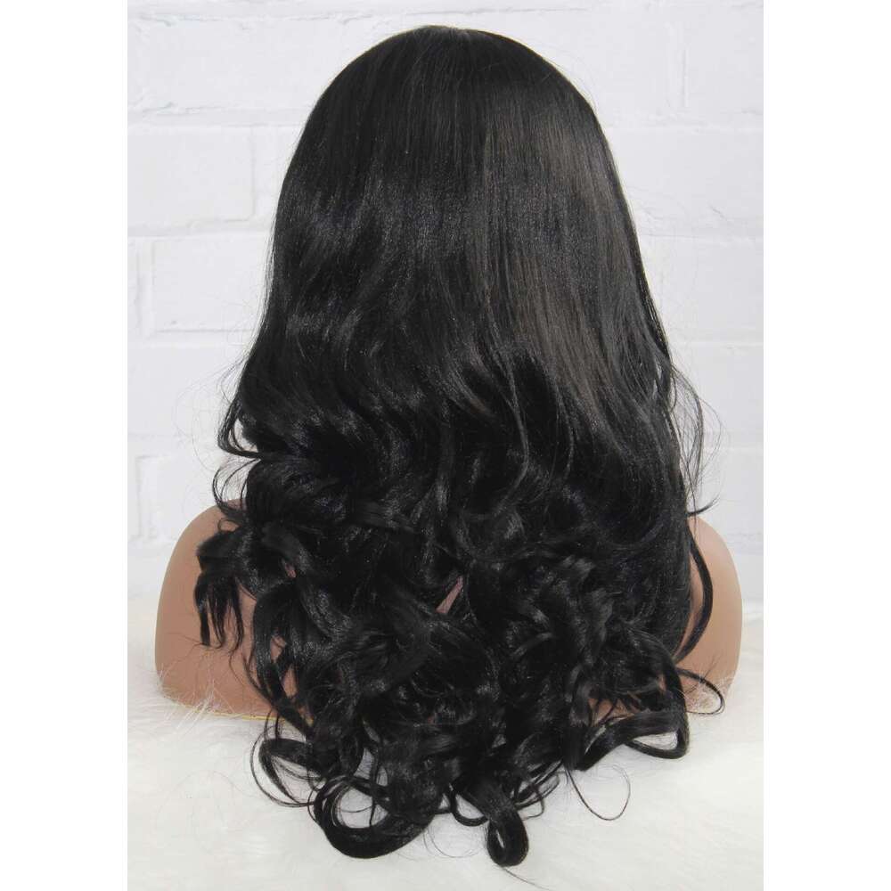 Qingdao Wig Factory Synthetic Front 13 * 4 Futura High Temperature Silk Long Curly Hair Style HD Lace Kq2 Kq2