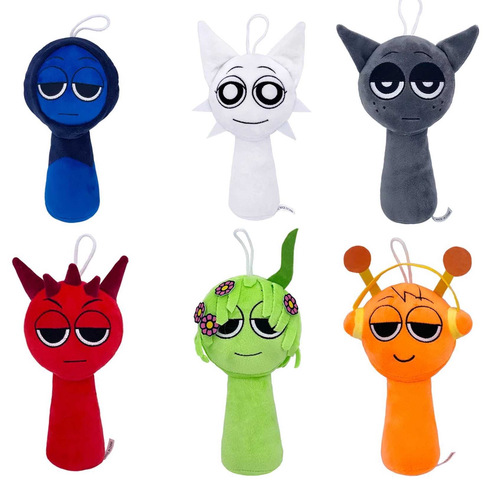 New Sprunki Plush Cartoon Soft Stuffed Pillow Dolls Ornament For Kid Dolls Plush Toys Christmas Customized Gift X241227