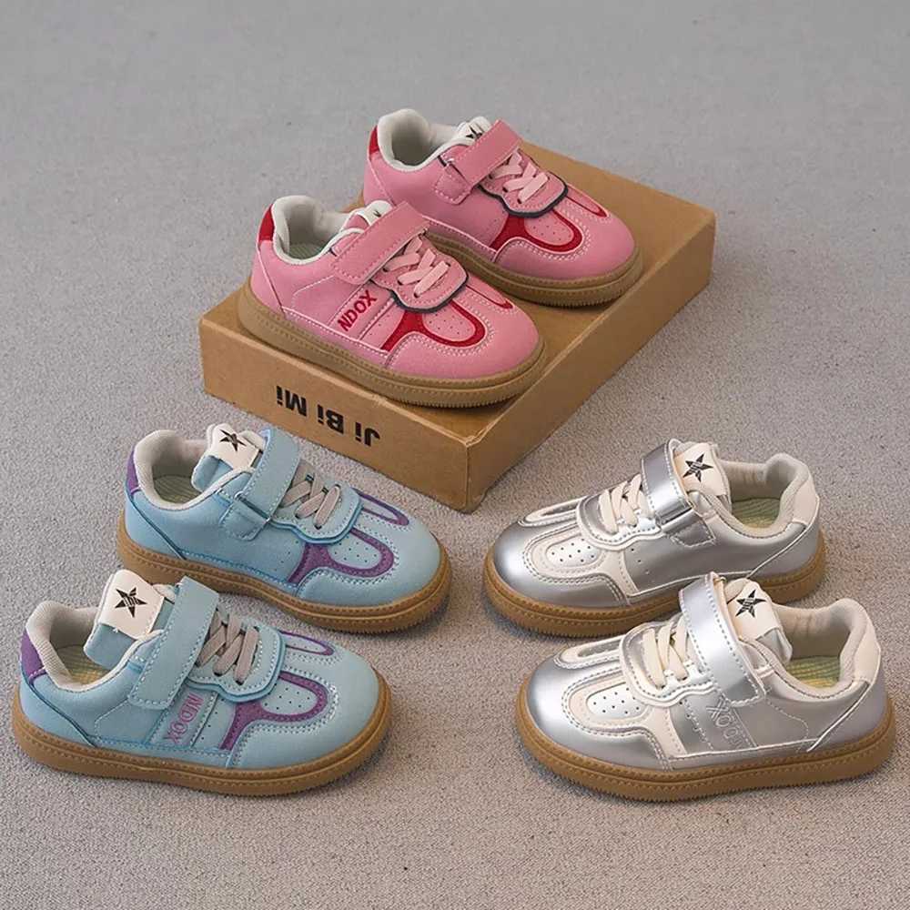 PU leather childrens sports shoes waterproof teenagers tennis shoes girls fashionable running sports shoes W241228