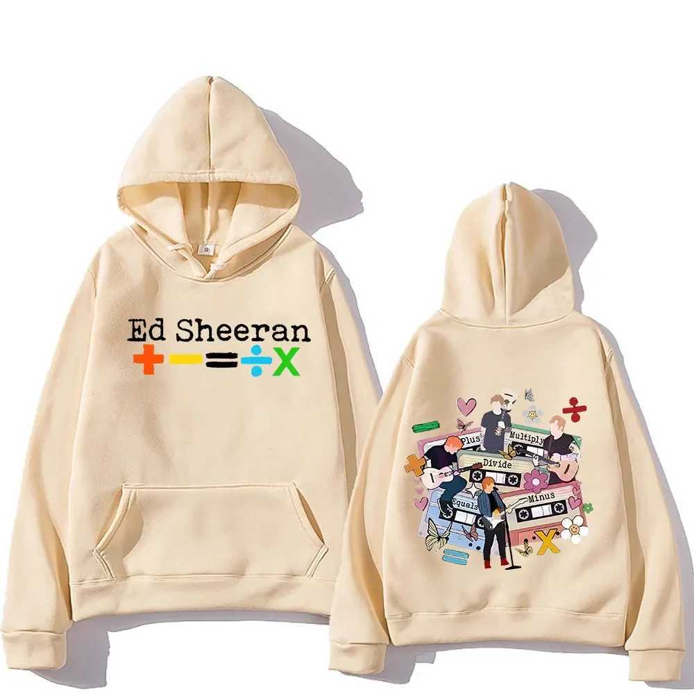 Ed Sheeran Tour 2024 Hoodie Double sided Printed Retro Hip Hop Sweatshirt with Hoodie Wool Punk Costume Sudaderas Soft Hoodie X241228