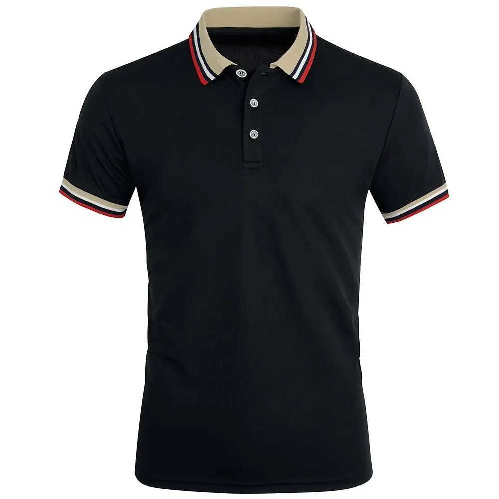 Men Summer Solid Casual Office Breathable Cotton Polo Shirt Fashion Brand Male Business High Quality Striped Short Sleeve Top X250620
