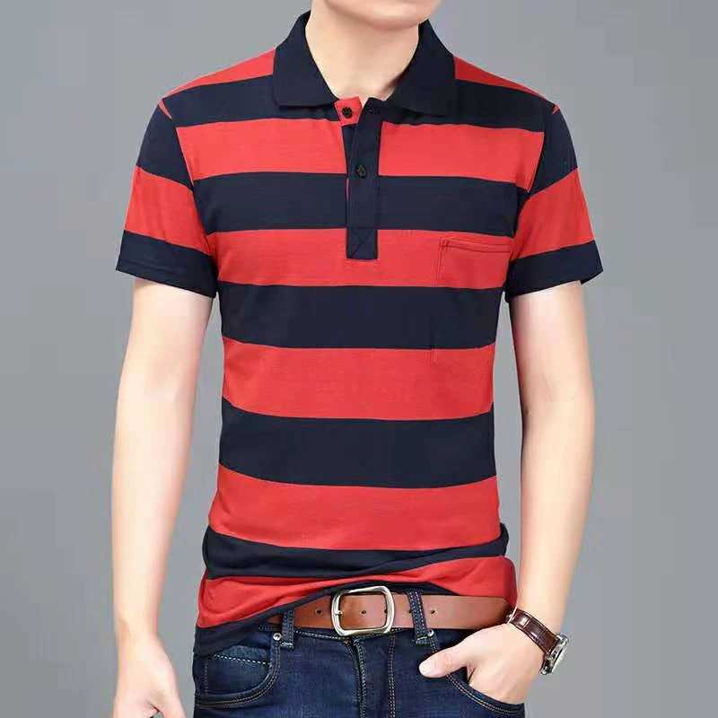 Liseaven Men Striped shirt Shirt Summer Short Sleeve shirts Mens Shirt Tops Tees Brand Camisas Clothing for Men X241228
