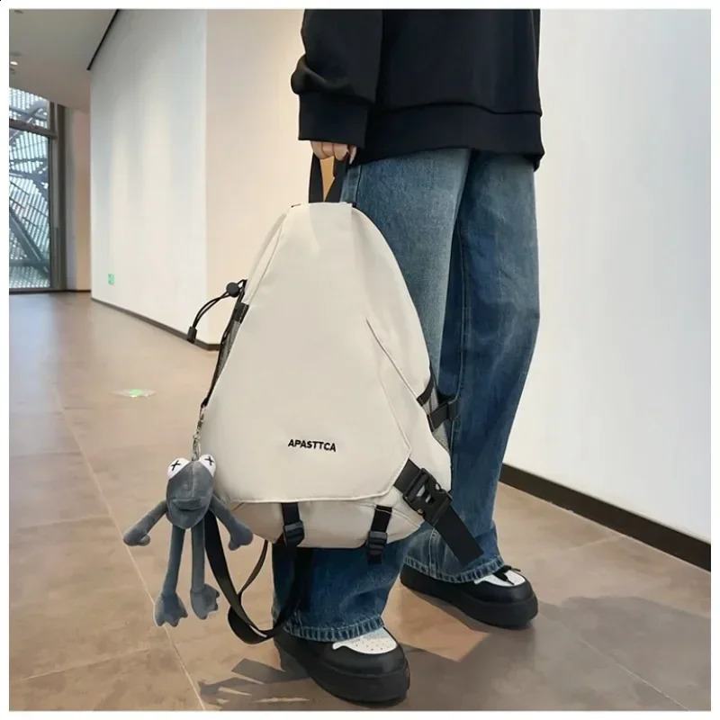 Chest Bag Mens Crossbody Multi Functional Casual One Shoulder Backpack Large Capacity Couple Style Bolsa 241223