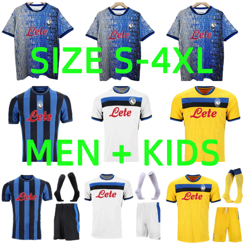 24 25 Atalanta BC Mens Soccer Jerseys PALOMINO LOOKMAN EL BILAL KOOPMEINERS PASALIC DE ROON BAKKER DE KETELAERE HOLM Home Away Football Shirts Men kids kits