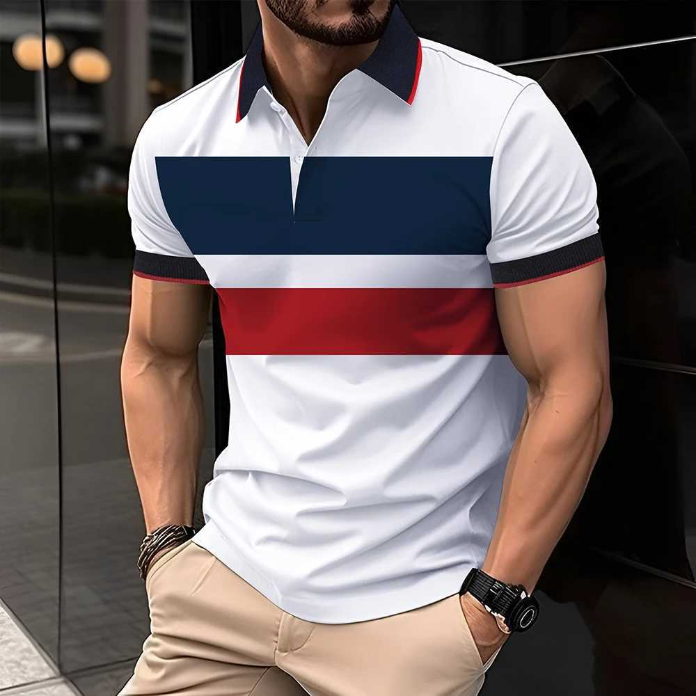 Mens shirt shirt striped matching short sleeved mens business casual style mens summer top mens shirt shirt X241228