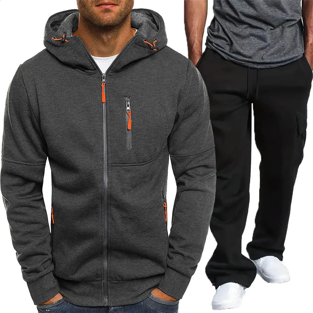 Autumn/Winter Sports Fitness Jacket Casual arm zipper sweatshirt Fashion trend Everyday mens suit 241227