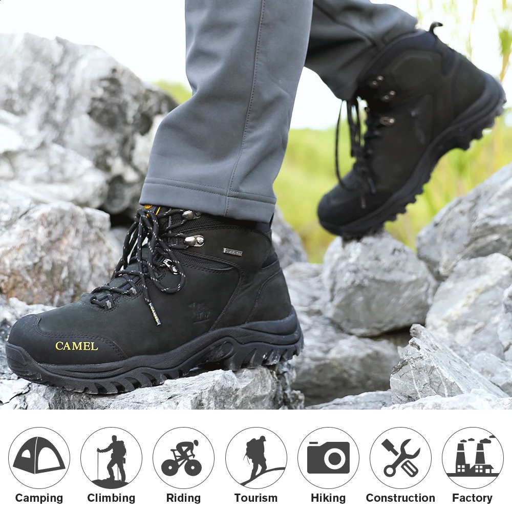 GOLDEN CAMEL Waterproof Hiking Shoes High TopTactical Military Hiking Boots Anti-Slip Man Sneakers Trekking Shoes For Men 241228