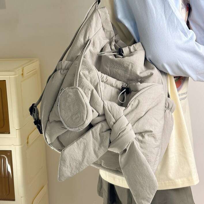 New Korean Niche Design Bow Casual Backpack For Women, Large Capacity Single Shoulder Tote Bag, Crossbody Bag