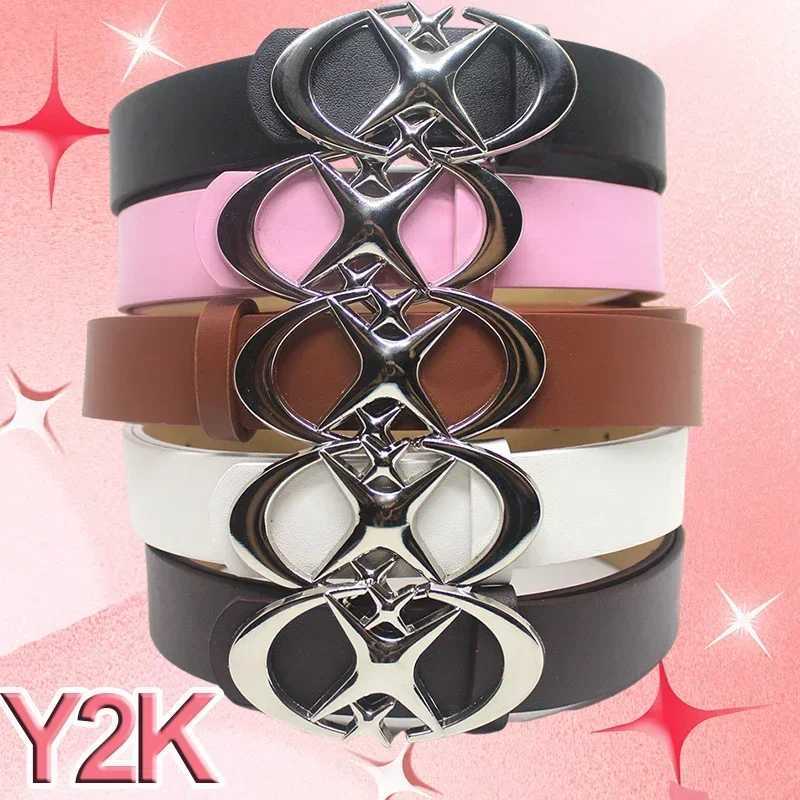 Punk Moon Star Buckle Design Cross Metal Retro Gothic Mens Y2k Belt Pu Leather Belt Jeans Pants Decorative Belt W241228