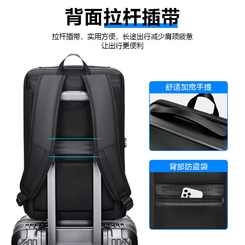 Backpack ABS hard shell men's trendy cool computer office waterproof business travel backpack