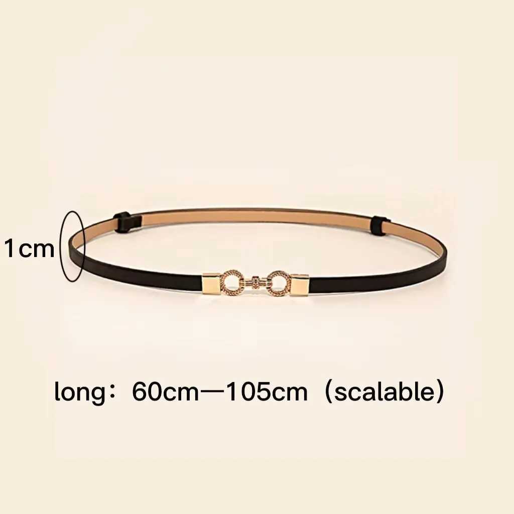 2Piece Combination Set Four Seasons Multicolor SelfStretch Dress With Womens Belt W241228