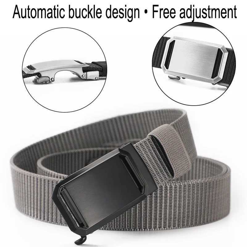 Nylon Belt for Men Canvas Automatic Belt Cintures for Men Casual Fashion Webbing Belt for Jeans Male Waistband Trouser Strap W241228