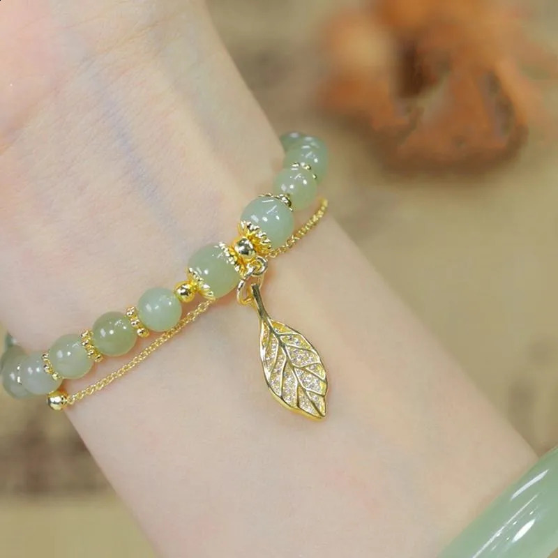 Natural Hetian Jade Bracelet High Sense Elegant Temperament Jewelry for Female Party Wedding Jewelry Gift 241227