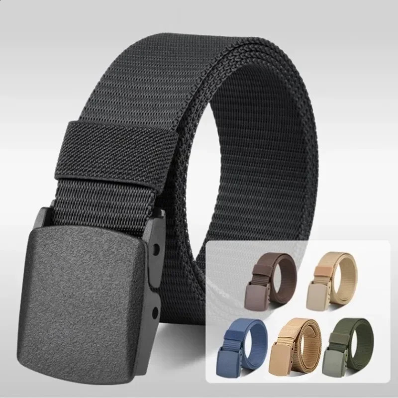 Mens Belt Outdoor Casual Canvas Metal Free Training Nylon Tactical With Pants Jeans Sports Belts For Men Women 241225
