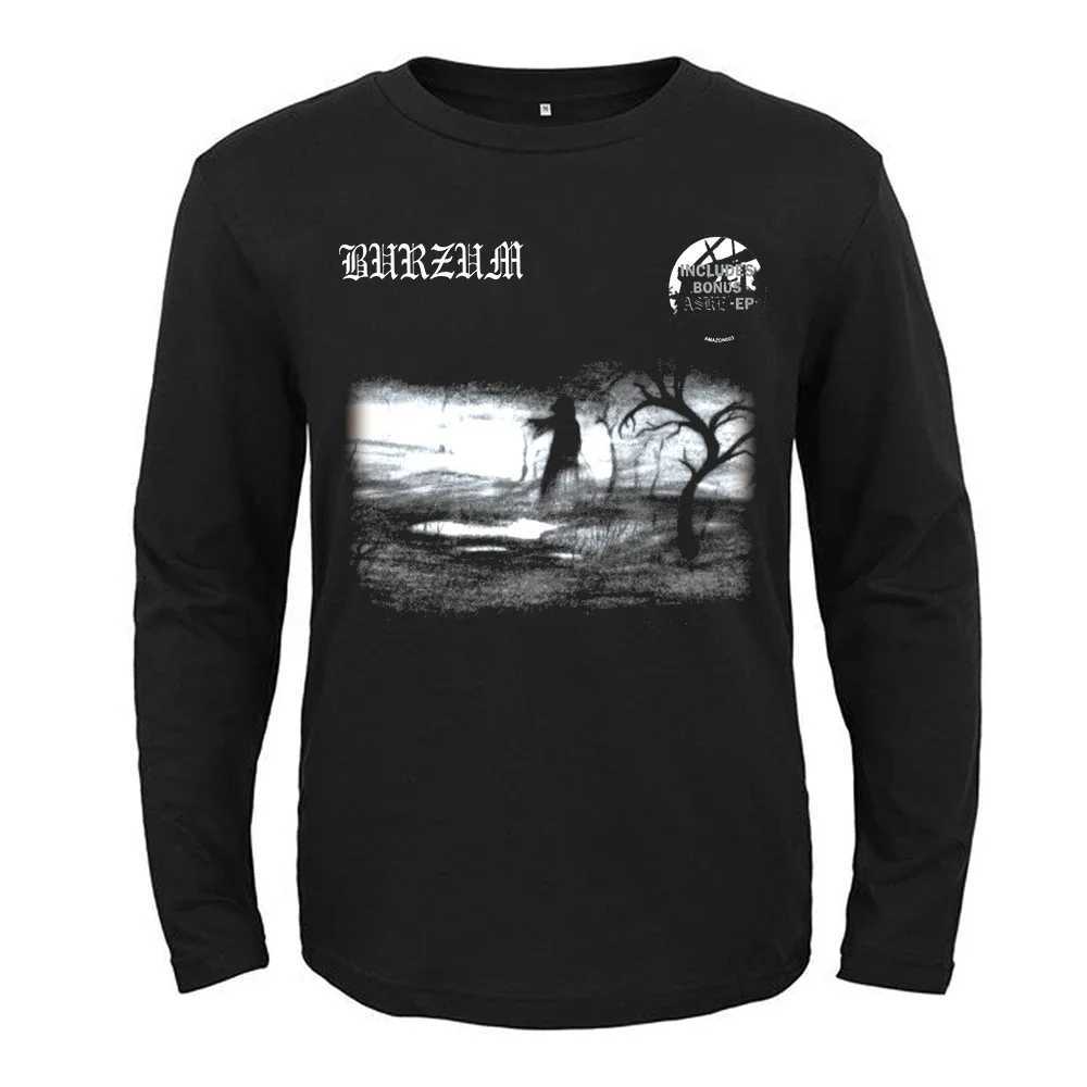 Burzum Heavy Heart Band Printed T-shirt Mens Long Sleeve T-shirt Music Graphic T-shirt Harajuku Strtwear Extra Large T-shirt X241228