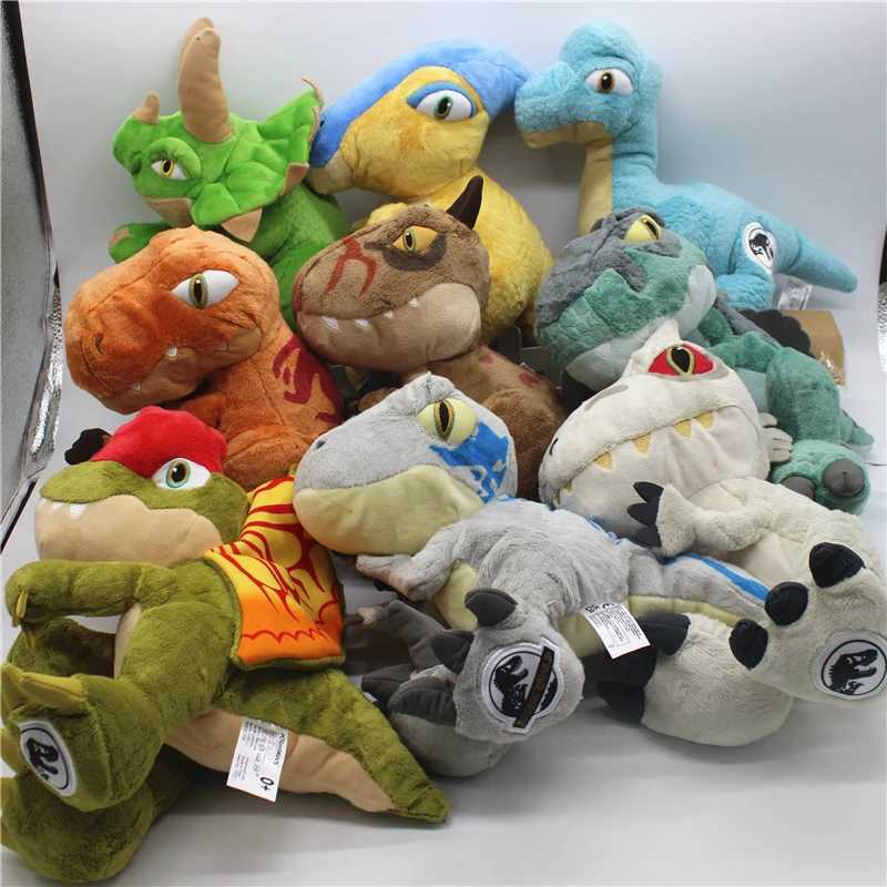 25cm Jurassic Dinosaur Plush Toy Lifelike Triceratops Ankylosaur Stegosaur T-rex Pterosaur Dragon Doll Cartoon Soft Kids Gift X241227