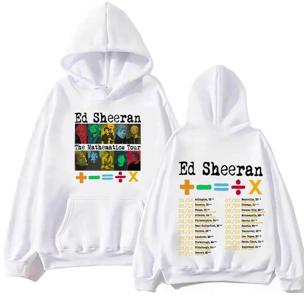 Ed Sheeran Mathematics Tour 2024 Hoodie Harajuku Hip Hop Pullover Tops Fans Gift X241228