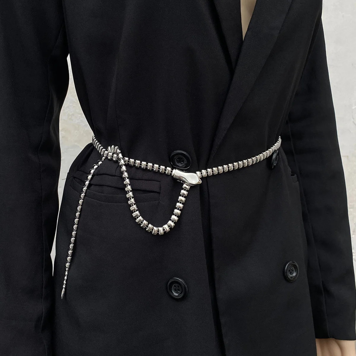 Unique Snake Head Metal Waist Belt Fashion Style Metal Chain Belt for Women Mens Pants Skirt Coat Accessories 241227