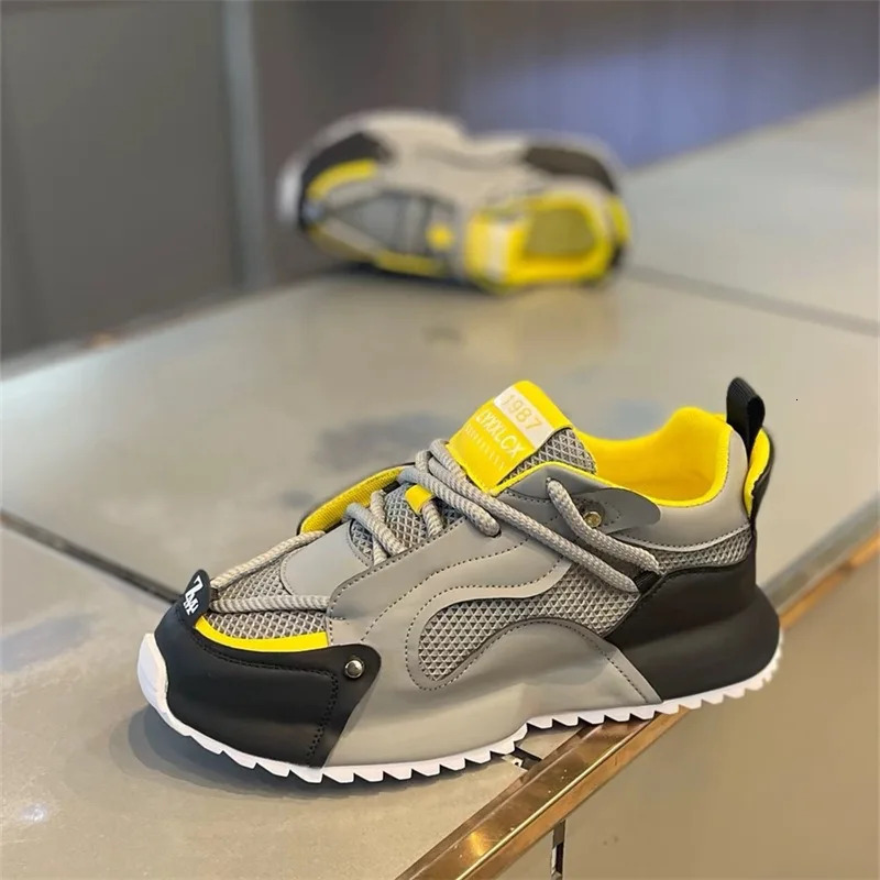 Mens Luxury Fashion Designer Trainers Mesh Breathable Non-slip Thick Sole Height Increasing Shoes Mens Casual Sneakers ddmythur