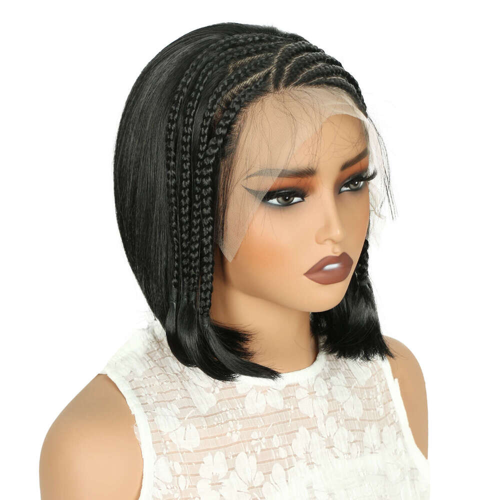 Wig 13 * 4 LACE Front Bo Braid Headband, Short Straight With Baby BOB Hair Gloves Kq2 Kq2