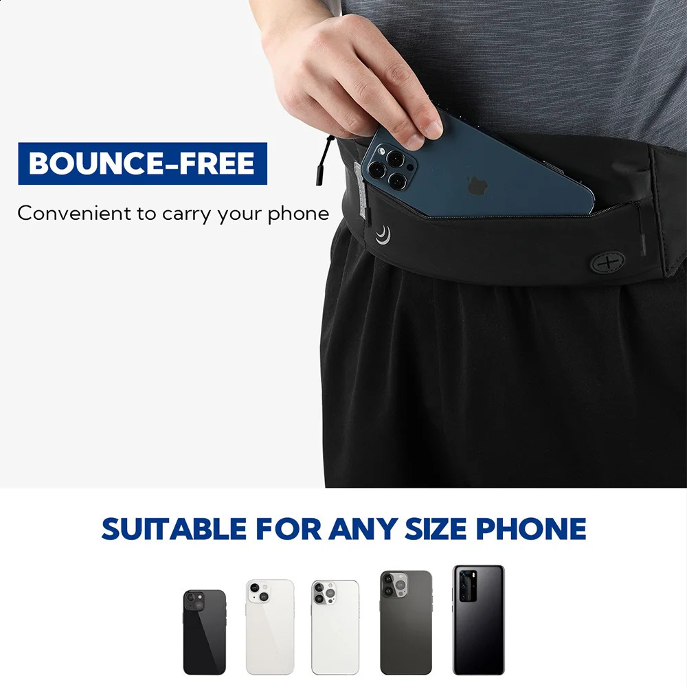 WATERFLY Belt Bag Fanny Pack Running Waist Sport Workout Exercise Fitness Runner For Men Women Jogger Slim Waistband 241223