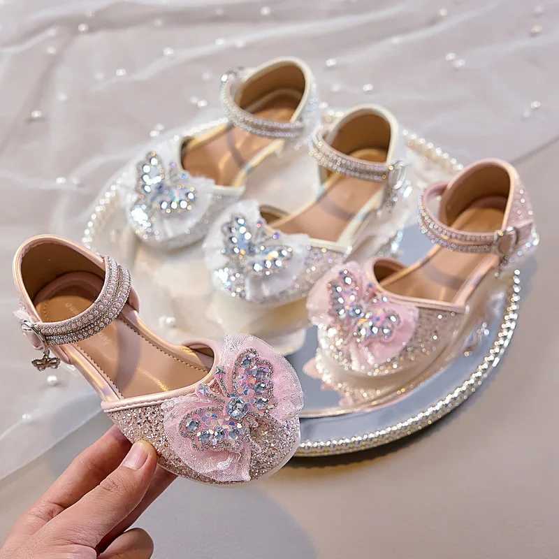 Childrens Ballet Apartment Beautiful Children Mary Jens Girls Princess Shoes Sparkling Crystal Dreams W241228