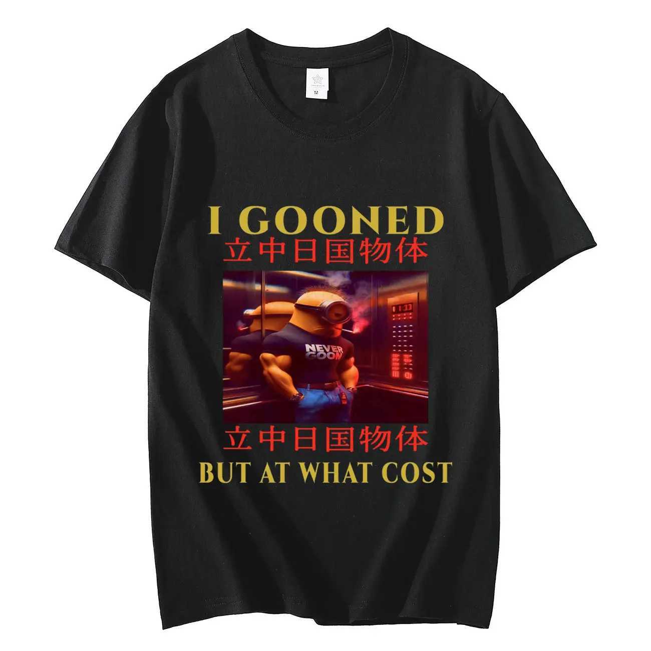 I Gooned But At What Cost Funny Meme T-shirt Y2k Vintage Clothing Short Slve T-shirts Unisex Fashion Casual 100%cotton T Shirt X241228