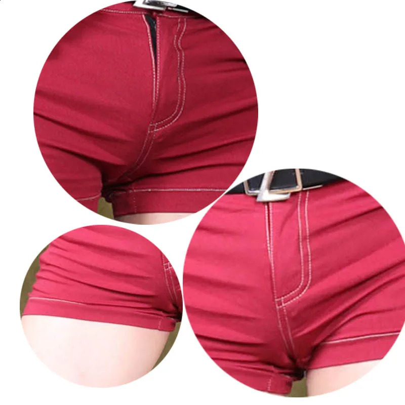 Summer Fashion Men Casual Pants Short Jeans Male Leggings Boxers Streetwear Bottoms Trouse Tight Beach Trunks Denim Shorts 241223