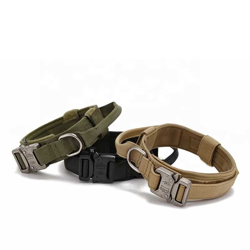 Tactical Dog Durable Collar Nylon Collar For Medium Large Dog Adjustable Explosion-proof Pet Collar Dog Accessories Pet Supplies M241228
