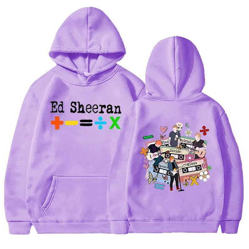 Fashion Women Men Hoodies Ed Sheeran Tour 2024 Print Hooded Sweatshirt Autumn Winter Personality Leisure Sports Pullover X241228