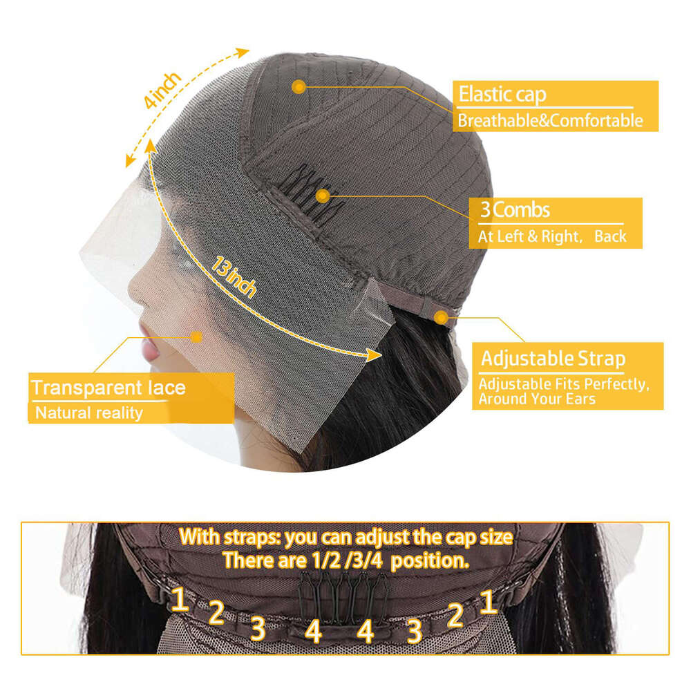 Black Bob Cover 12A Human Hair 13 * 4 Front Lace Wig Kq2 Kq2