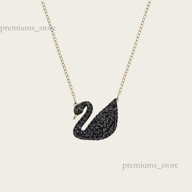 Fashion Women's Angelic Necklace Pendant Necklace 14K Gold Swan Designer Necklace INS Style Necklace Emotional Gift Swarovskilies Jewelry C69