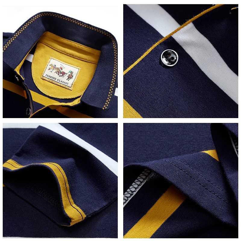 Mens business long sleeved shirt shirt 2024 spring new fashion striped embroidered long sleeved cotton casual shirt shirt X241228