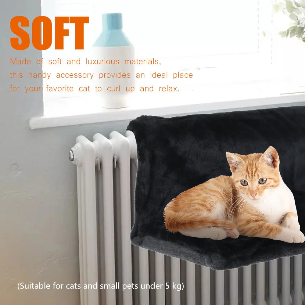 Cat Pet Animal Hanging Radiator Bed Warm Fleece Basket Cradle Hammock Metal Iron Frame Cat Radiator Bed 241225