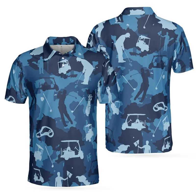 Camouflage ing 3D printed short sleeved mens shirt shirt casual outdoor T-shirt Harajuku button shirt shirt X2412281